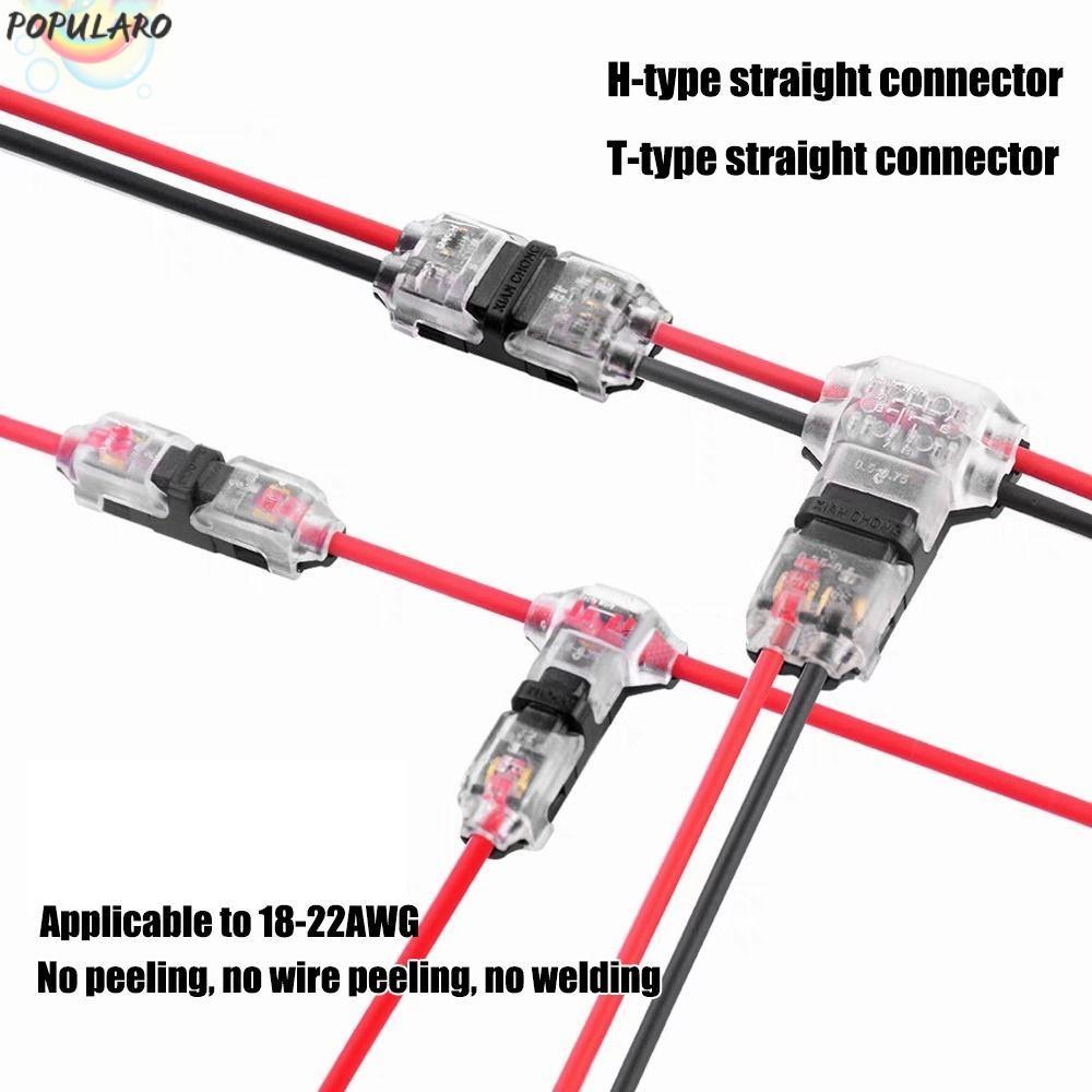 POPULARO 1 ชิ้นสายไฟ Crimp,ตัวเชื่อมต่อรถ 8-22AWG Pluggable Wire Connector, Quick Splice สําหรับสายไ