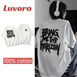 Cotton เสื้อยืดสีดำและสีขาว เสื้อยืดแฟชั่น เสื้อยืดคู่รัก ไซส์พิเศษ สำหรับทั้งผู้ชายและผู้หญิง ทำจากผ้าฝ้ายแท้