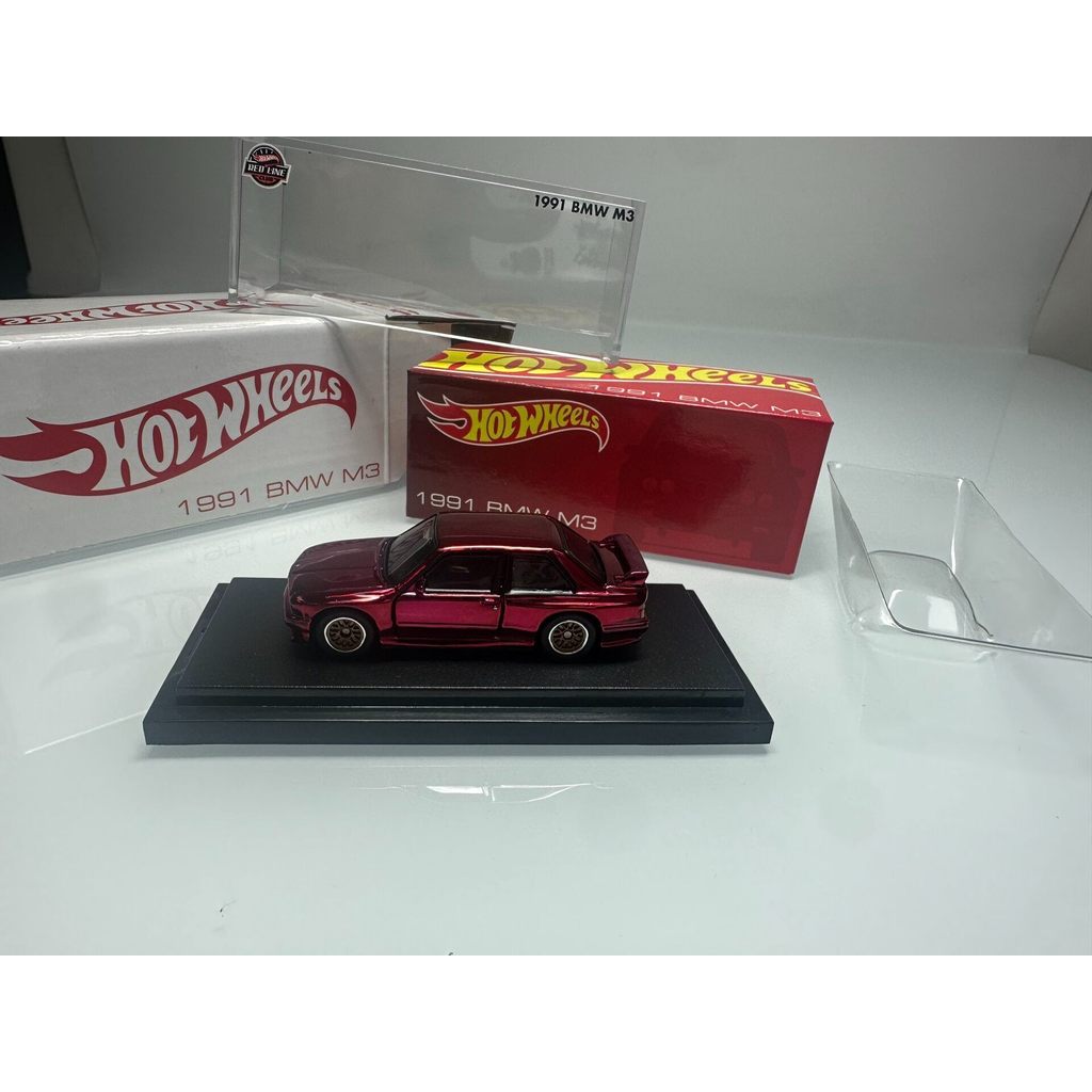 Hot Wheels rlc ยี่ห้อ, สเกล 1/64, BMW M3 e30 bmw1991 Electroplating Red Double Open