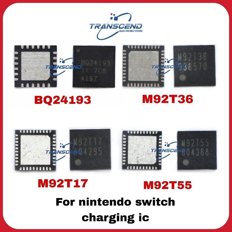 2PCS M92T17 M92T36 M92T55 BQ24193 PI3USB 30532ZLE ชาร์จ IC สําหรับ Nintendo Switch คอนโซลจอแสดงผล HD