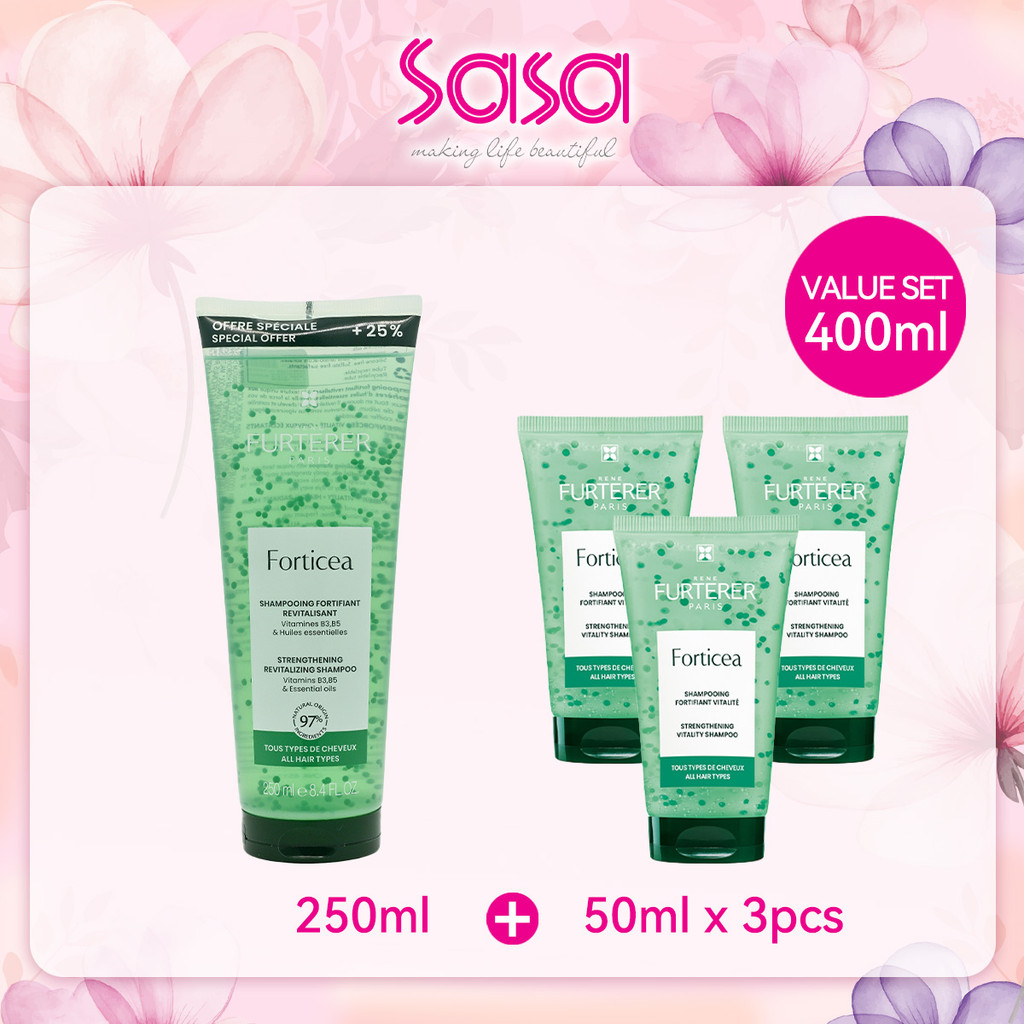 Rene Furterer Forticea Vitality Shampoo Value Set   (250ml + 50ml x 3pcs)