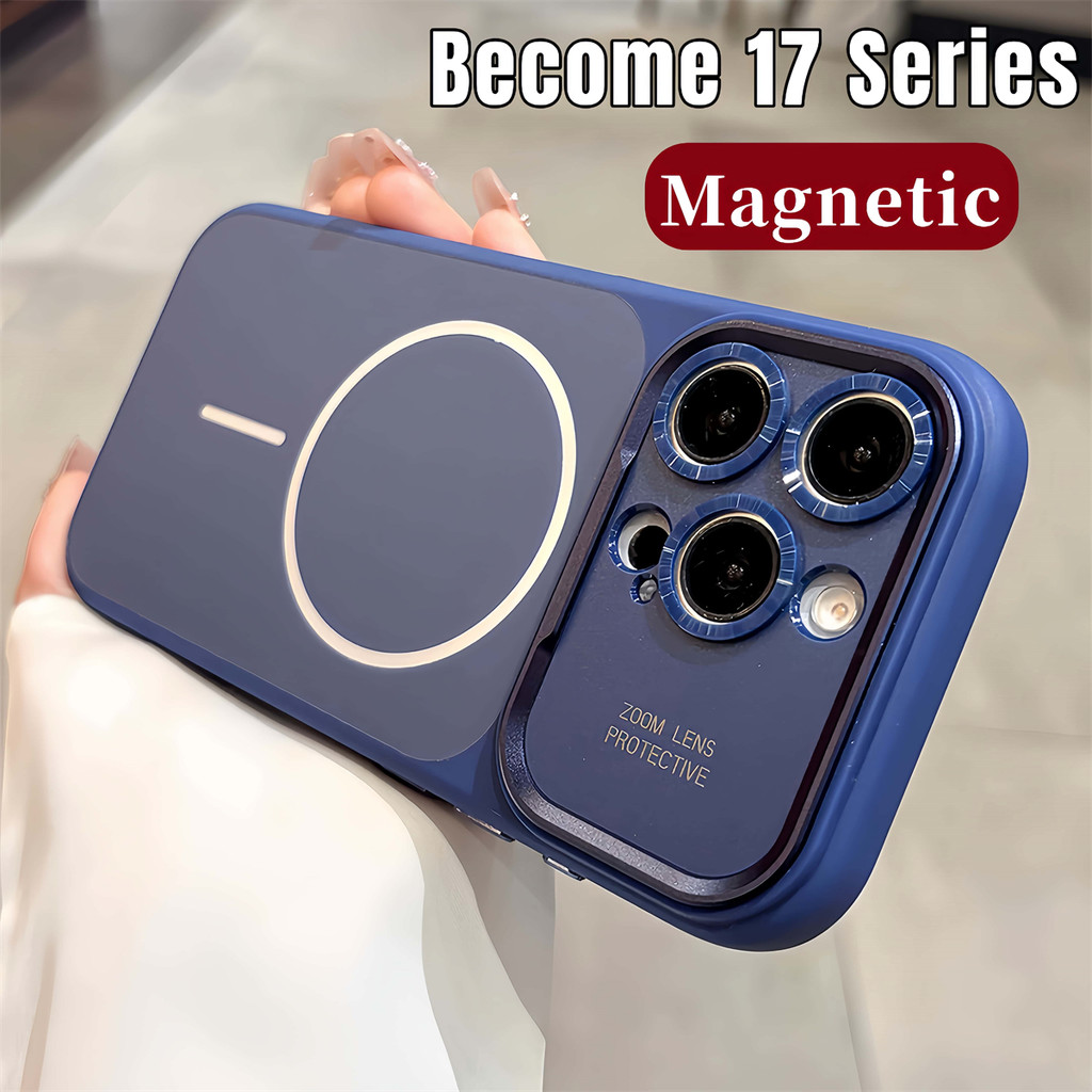 กลายเป็น 17 Series Matte Magnetic Phone Case สําหรับ IPhone 17 Pro Max 17 Air 14 15 16 Pro Max Anti-