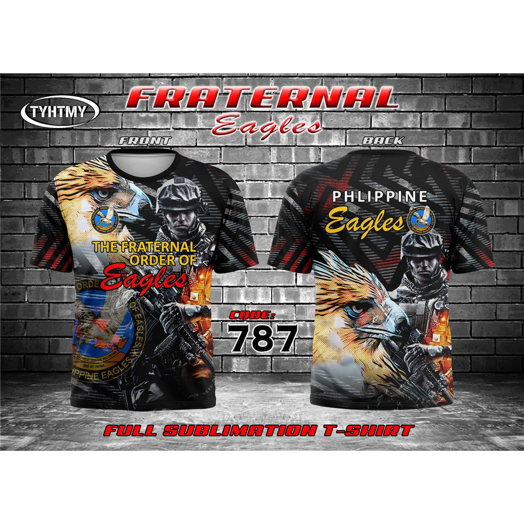 PHILIPPINE EAGLES DEO ET PATRIA O-NECK FULL SUBLIMATION T SHIRT FOR MENS - คําสั่งที่น่ากลัวของ EAGL