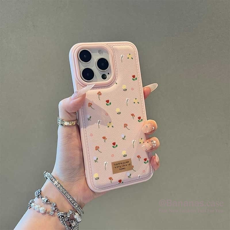 เต็มหน้าจอลูกอมสีดอกไม้หนังเคสโทรศัพท์สําหรับiPhone 17 16 15 14 13 12 11 Pro Max X Xr Xs Max 7 8 Plus – โปรปัง