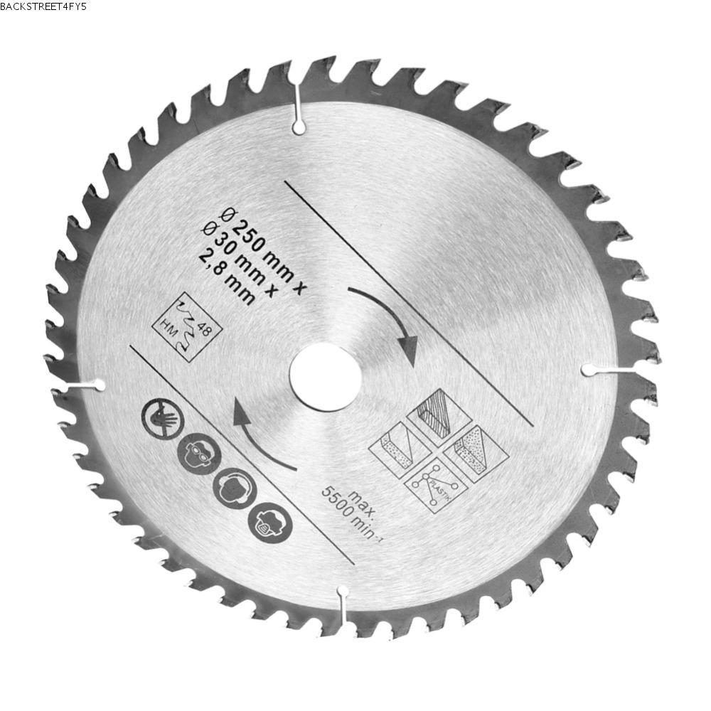 BACKSTAGEEET4FC3 2pcs TCT Saw Disc, 30mm Bore 60T Saw Disc Blade, Professional 48T 250mm Circular Sa