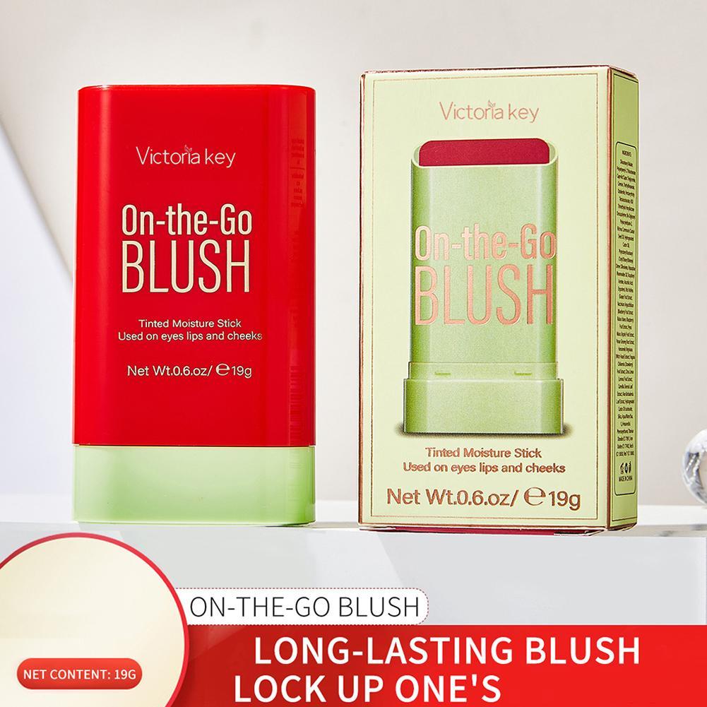 Cheek Stick Blush 3-in-1 Lip Tint สําหรับดวงตาแก้มและริมฝีปาก Moisturizing Contour Cream Face A5r1