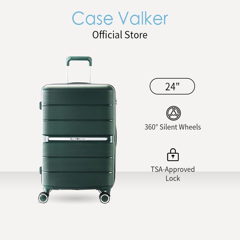 Case Valker Signature Hana 24" Unbreakable Polypropylene TSA PP Luggage (24") Beg Bagasi