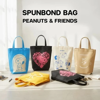 Se-ed (ซีเอ็ด) : PN5-กระเป๋าสปันบอนด์ : PEANUTS-5C Spunbond Shopping Bag (PN5C-SPB-CR35.5) W35.5xH40xB10 cm.