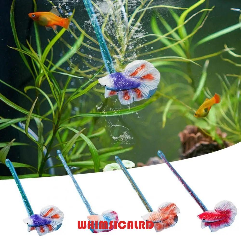 WHIMSICALRD Betta Stick,เรซิ่นที่มีสีสันBetta Training WandจําลองBetta Wandตกแต่งสมจริงปลาการฝึกอบรม