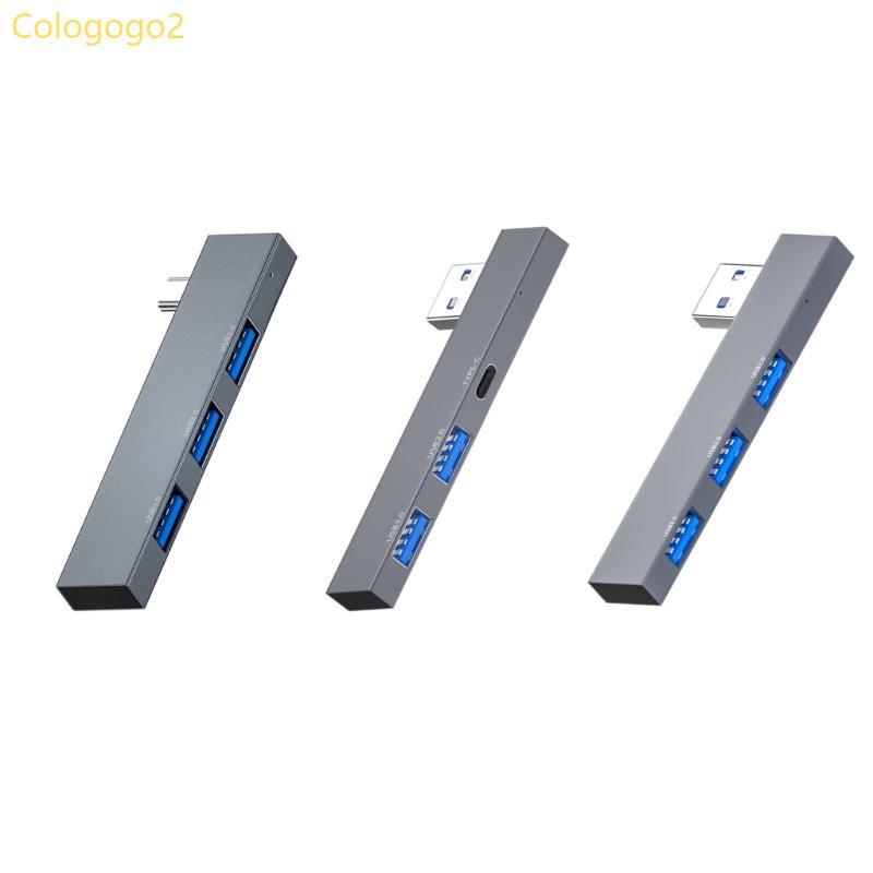 Cologogo2 อะแดปเตอร์ USB Hub Type C 3 in 1 แบบพกพาอลูมิเนียม 1x3 0+2x2 0 USB