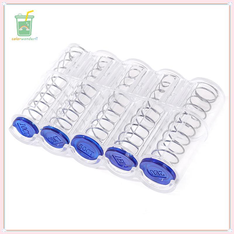 [สี] Creative Storage Coins Purse Storage Box Euro Coin Dispenser Coin Holder Case TH
