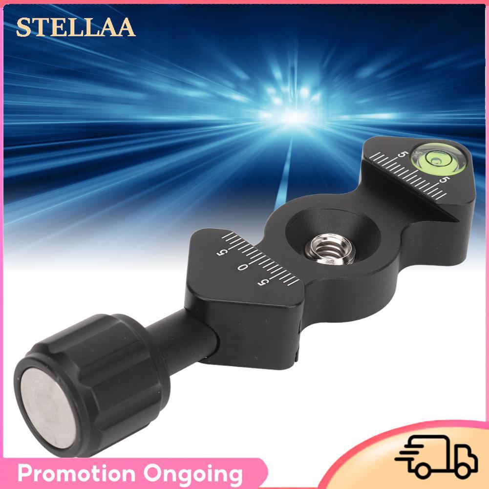 stellaa Universal Quick Release Plate Clamp Scale Adjustment สำหรับ AS ข้อมูลจำเพาะ ระดับฝังตัว การปรับระดับที่แม่นยำ โครงสร้างอลูมิเนียมอัลลอยด์ที่แข็งแรง วัสดุความเสถียรของกล้อง: