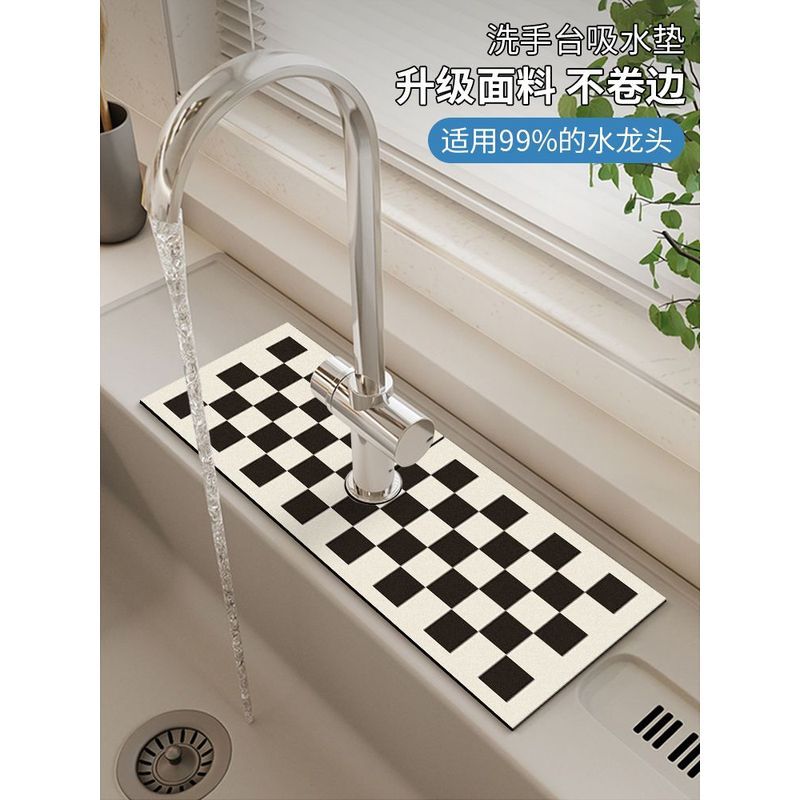 อ่างล้างจาน Splash-Proof Splash-Proof Kitchen Counter Diatom Mud Absorbent Pad Bath