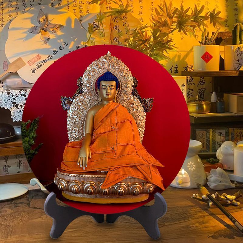 Lhasa รายวันอัญเชิญทิเบตศากยมุนีรูปปั้นสําริดเครื่องประดับ Ni กรอบรูปเครื่องประดับในครัวเรือนบูชาทุก