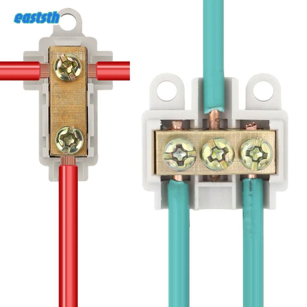 EASTSTH T-type สายไฟขั้วไฟฟ้า ขั้วต่อบล็อกสายไฟ T06 306 Quick Wire Connector Terminal