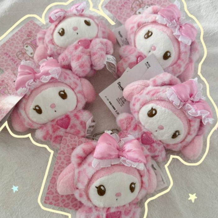 Kitty Skirt Doll Pendant Keychain Plush Doll Hanging Ornament Hellokitty Leopard Print gfgT