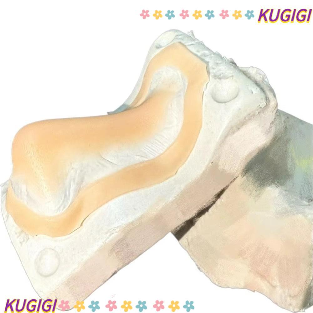 KUGIGI จมูกปลอม, จมูกเทียมที่สมจริงที่เหมาะกับผิว, โปรตีนระดับมืออาชีพซิลิโคนนํากลับมาใช้ใหม่ใบหน้าเทียม Cos Stage แต่งหน้า