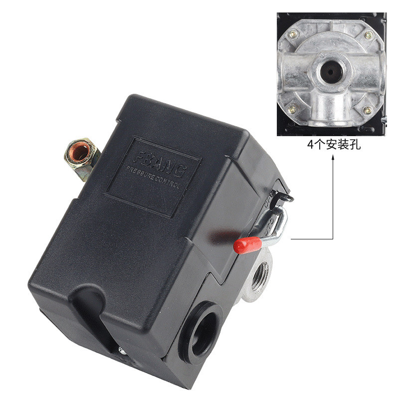Fubon FBANG Four-Hole Pass LF10 สวิทช์ความดัน Air Compressor อุปกรณ์เสริมอัตโนมัติ Pneumatic Control