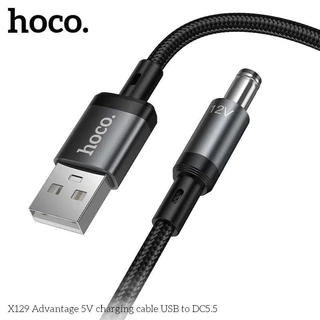HOCO X129 สายชาร์จ Type-C to DC5.5 (12V) / USB to DC5.5 (5V) จ่ายไฟสำหรับ เราเตอร์ กล้องวงจรปิด ฯลฯ สายจ่ายไฟ hc1