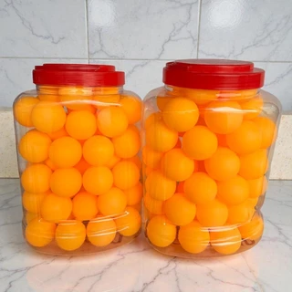 ⭐️ขายปลีก/ส่ง⭐️ลูกปิงปอง 1 ชุด 60 ลูก พร้อมโหลพลาสติกใส่ ปิงปองสีส้ม/สีขาว #T-0002