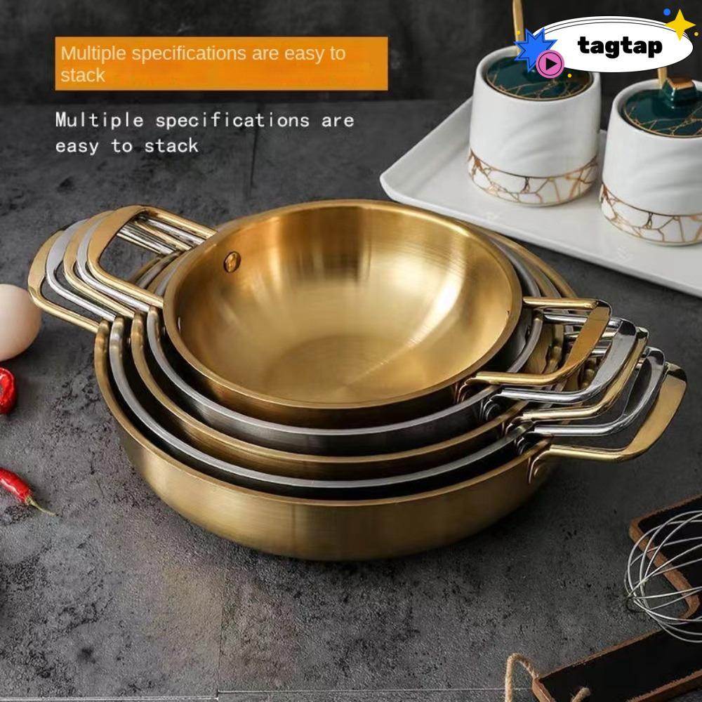 INNEW การทําอาหารที่บ้านพร้อมที่จับ เครื่องครัว กระทะซอส Paella