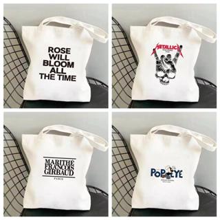 สินค้าใหม่: กระเป๋าผ้าทรงโท้ท ลวดลายภาษาอังกฤษ ขนาด 34*38 ซม…