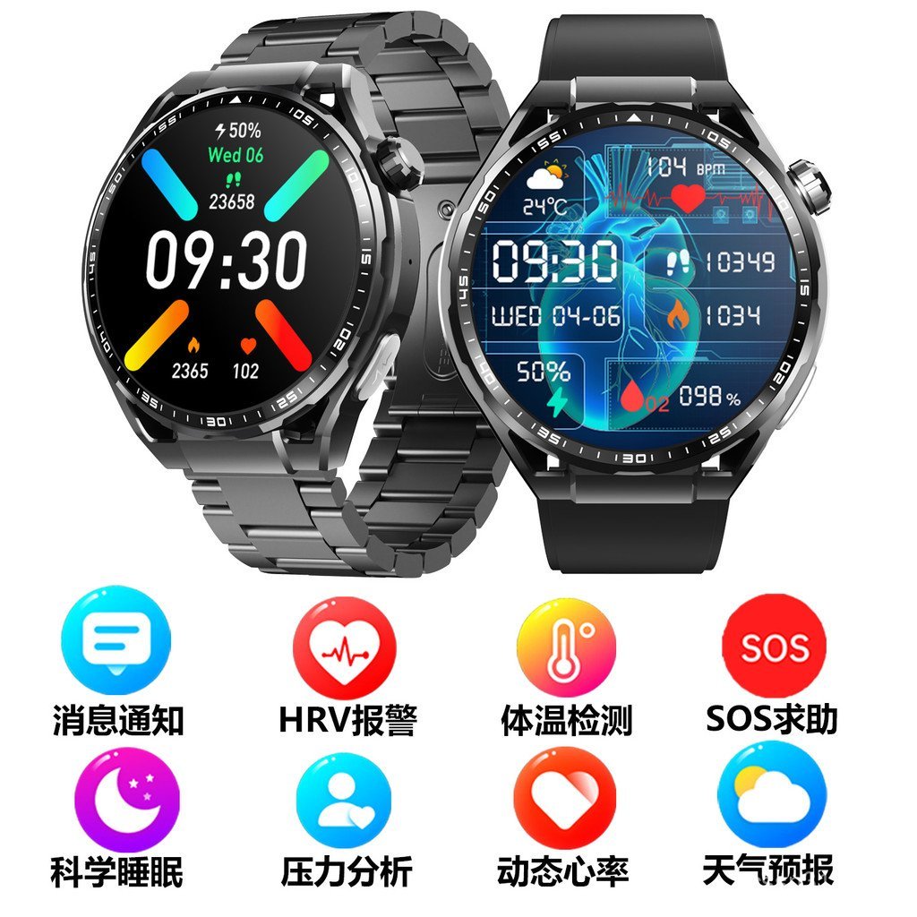 การตรวจสอบ Heart Rate Pedometer ECG นาฬิกาสมาร์ทกีฬาสถานีอิสระ F200 นาฬิกา SOS ความดันโลหิต Sleep วิ