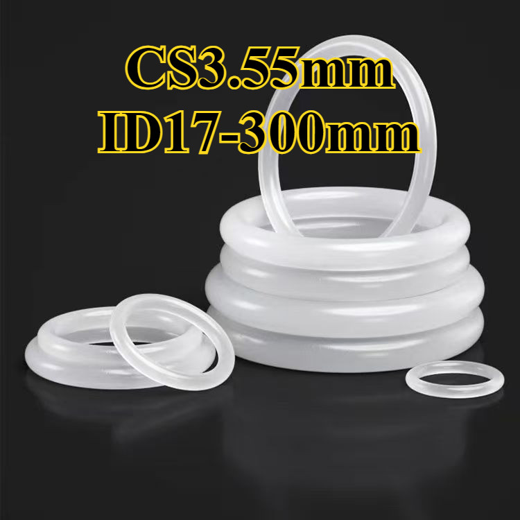 ปะเก็นโอริง CS3.55mm*ID17-300mm O-ring แหวนซีลซิลิโคนสีขาวซีลเกรดอาหารแหวนยางกันน้ําปะเก็นยืดหยุ่น (YDD-LD-MB) GAL