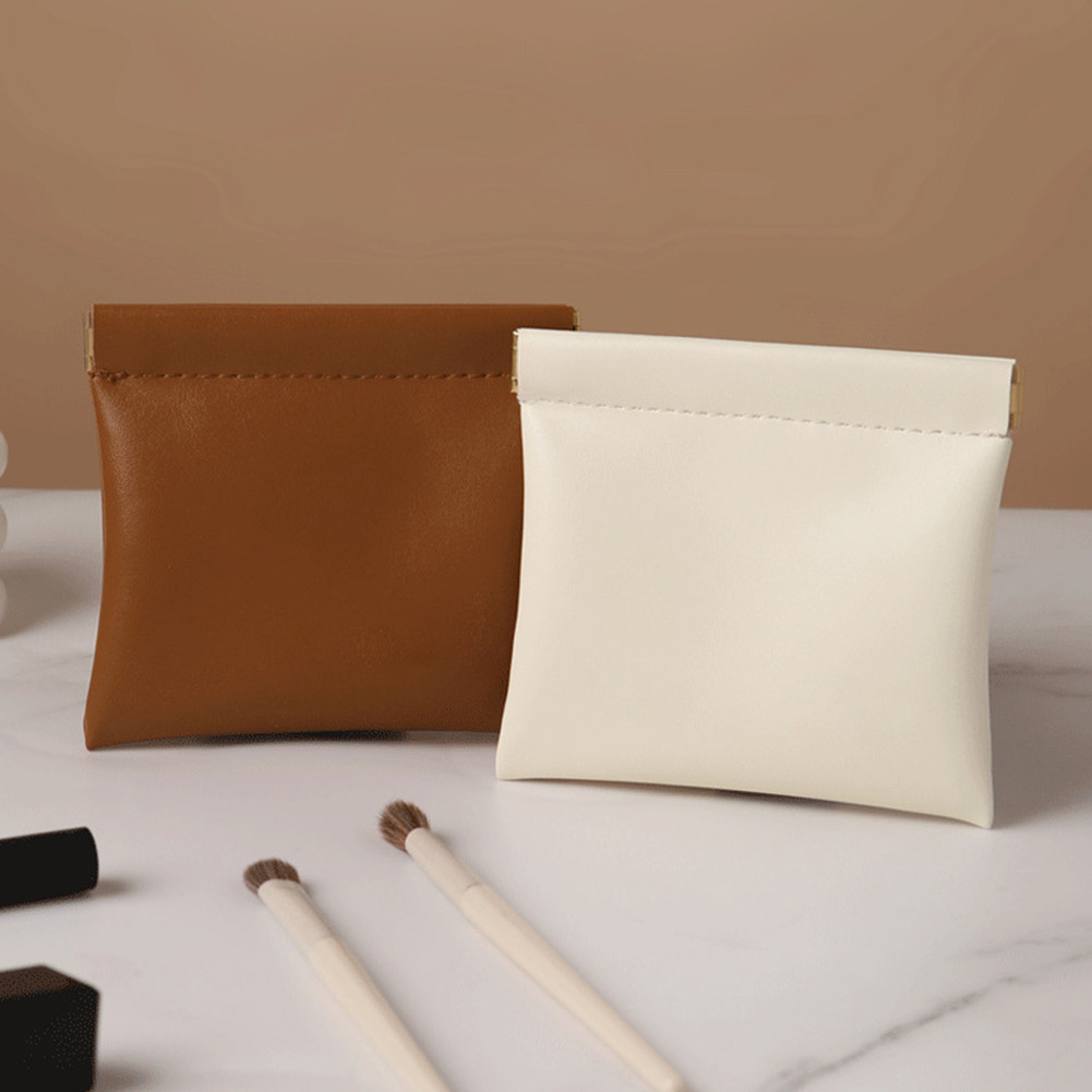 POSกระเป๋าเก็บ PU แบบพกพาขนาดเล็ก: ปิดอัตโนมัติสําหรับสายเคเบิล, หูฟัง!