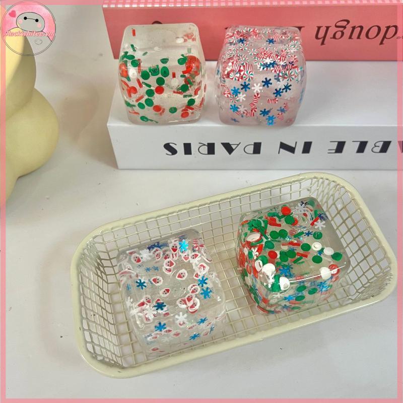 BWHTE 1 ชิ้นคริสต์มาส Series Sensory Fidget ของเล่น Taba Squishy ความเครียดลูก Cube ช้า Rise Squishy