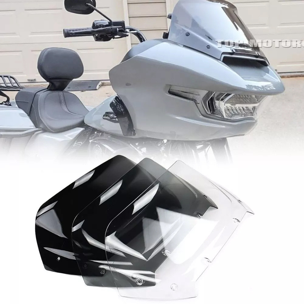 เหมาะสําหรับ Harley CVO Road Glide 10 นิ้ว Fairing กระจกด้านหน้ากระจก Road Glide