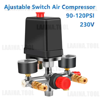 🚀ส่งด่วน ส่งไว🚀220V-380Vอะไหล่ปั๊มลม 90-120psi สวิทช์ควบคุมแรงดันคอมเพรสเซอร์แอร์ และวาล์ววัดความดัน