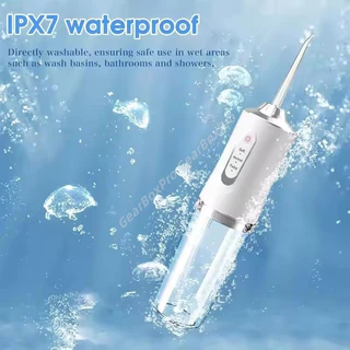 เครื่องทําความสะอาดฟันแบบพกพาไร้สาย ไหมขัดฟันพลังน้ำ 240 MLครบชุด ที่ขูดหินปูน เครื่องฉีดฟัน แปรงสีฟันไฟฟ้า USB ชาร์จดู