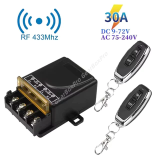 433MHz 220V สวิตช์รีโมทควบคุมปั๊มน้ำ 1CH 30A รีโมทไร้สาย เปิดปิดไฟ รีโมทคอนโทรลควบคุมระยะไกล ใช้กับปั๊มน้ำ ไฟบ้าน ฟาร์ม