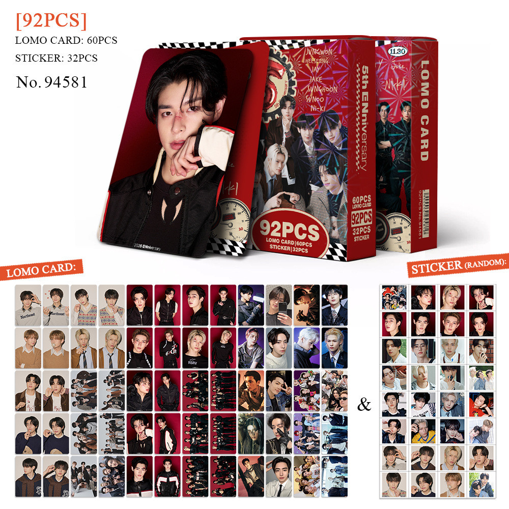 30-96 ชิ้น/กล่อง EN 5th Anniversary การ์ด Lomo YOI DESIRE UNLEASH ROMANCE UNTOLD อัลบั้มสติกเกอร์ Ph