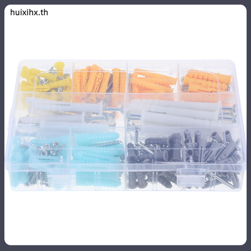 1 ชุด Drywall Anchors และสกรูชุด Wall Anchors สกรูเจาะตัวเองสําหรับ Drywall huixihx