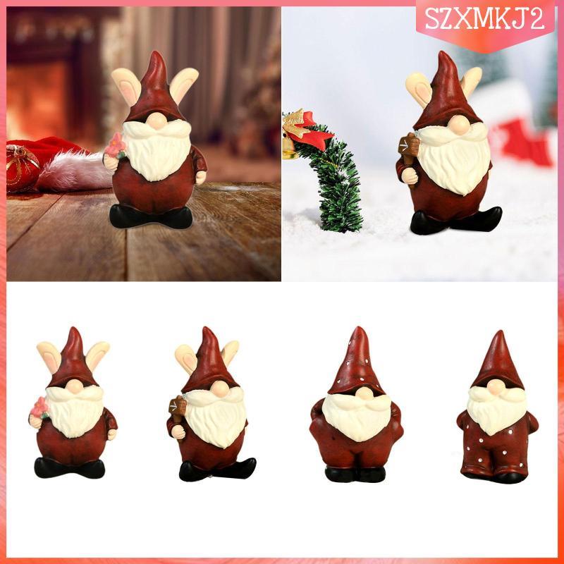 [szxmkj2] Gnome Elf Miniature Figurine Gnome Figurine ตกแต่งคริสต์มาสของขวัญ Xmas Decor สําหรับชั้นว