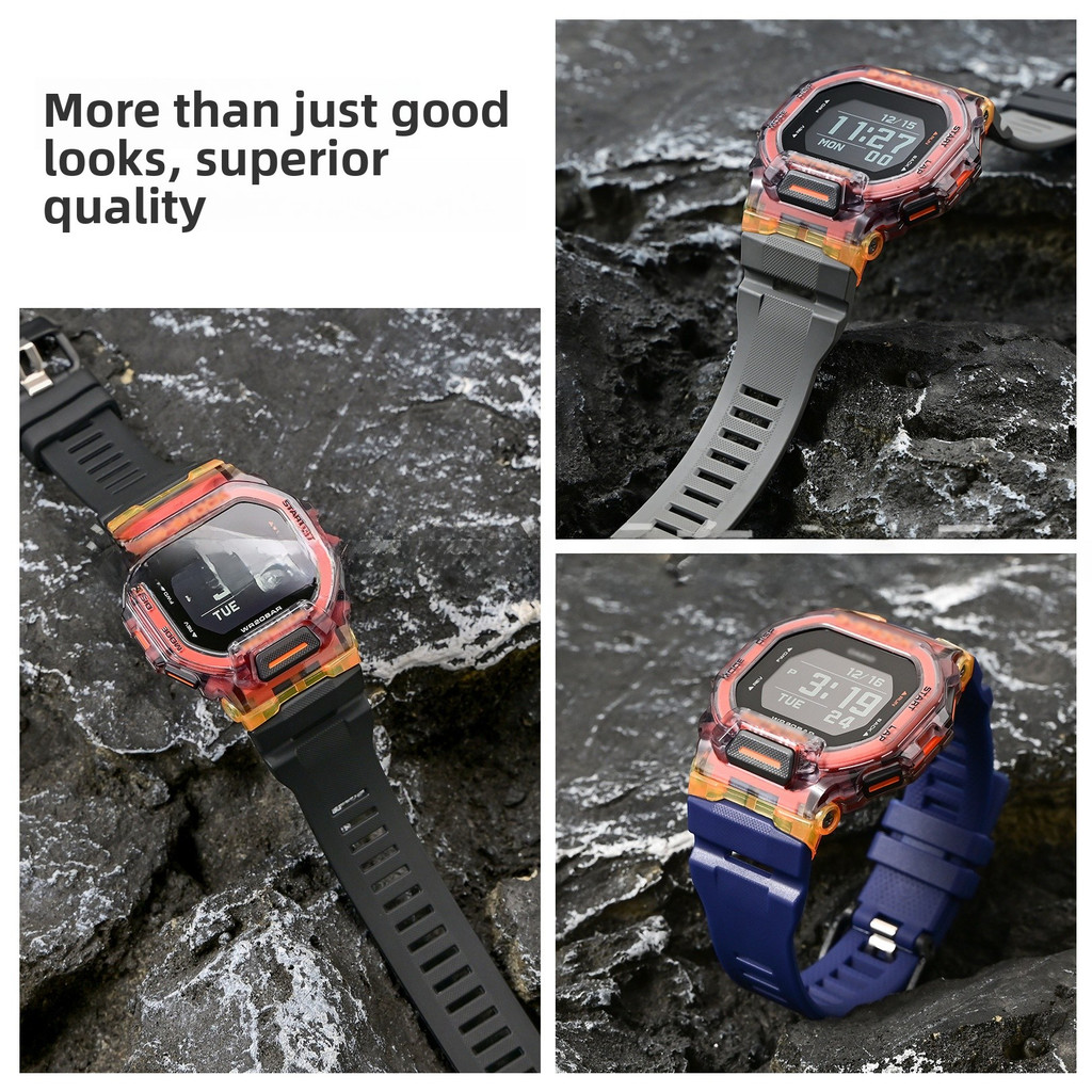 เหมาะสําหรับ Casio GBD-200-1/2/9 GBD-200RD ดําน้ําและปีนเขา Series สายนาฬิกา TPU เรซิ่น