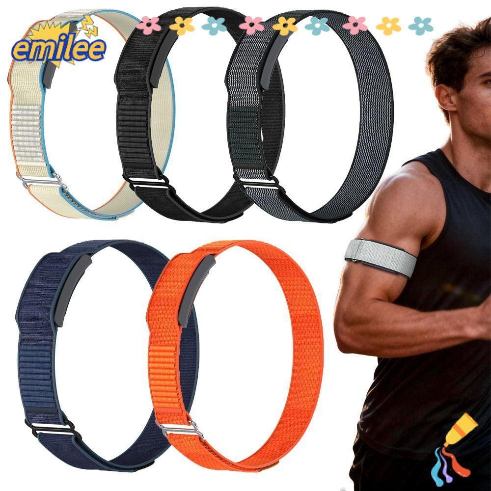 EMILEE Sport Band Bicep Band, ไนลอนแบบปรับได้ฟิตเนส Tracker Arm Band, Loop Design Breathable สายรัดส