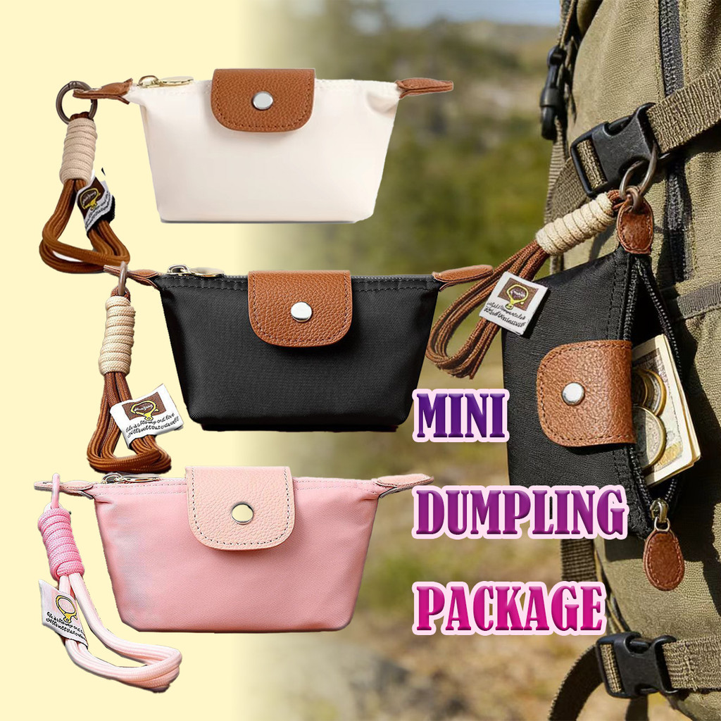 Dumpling Bag กระเป๋าสตางค์ มีซิป มีขนาดเล็กใหม่จี้ กระเป๋าเก็บ 3สีให้เลือก สําหรับผู้หญิง