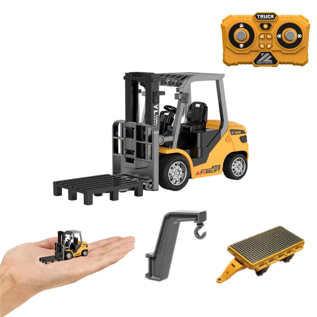 Forklift RC 1/64 Scale Ultra Mini RC Forklift Palm-Sized Precision Operation Type-C Rechargeable Des