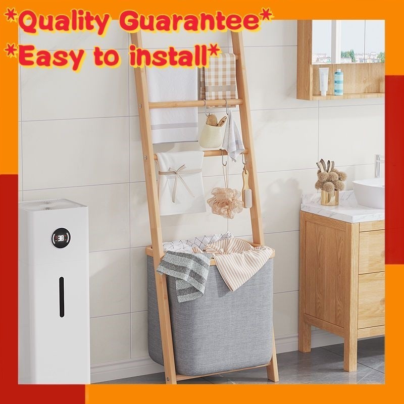 Hanging rack coat rack floor vertical bedroom wall bathroom dirty clothes basket clothes drying rack