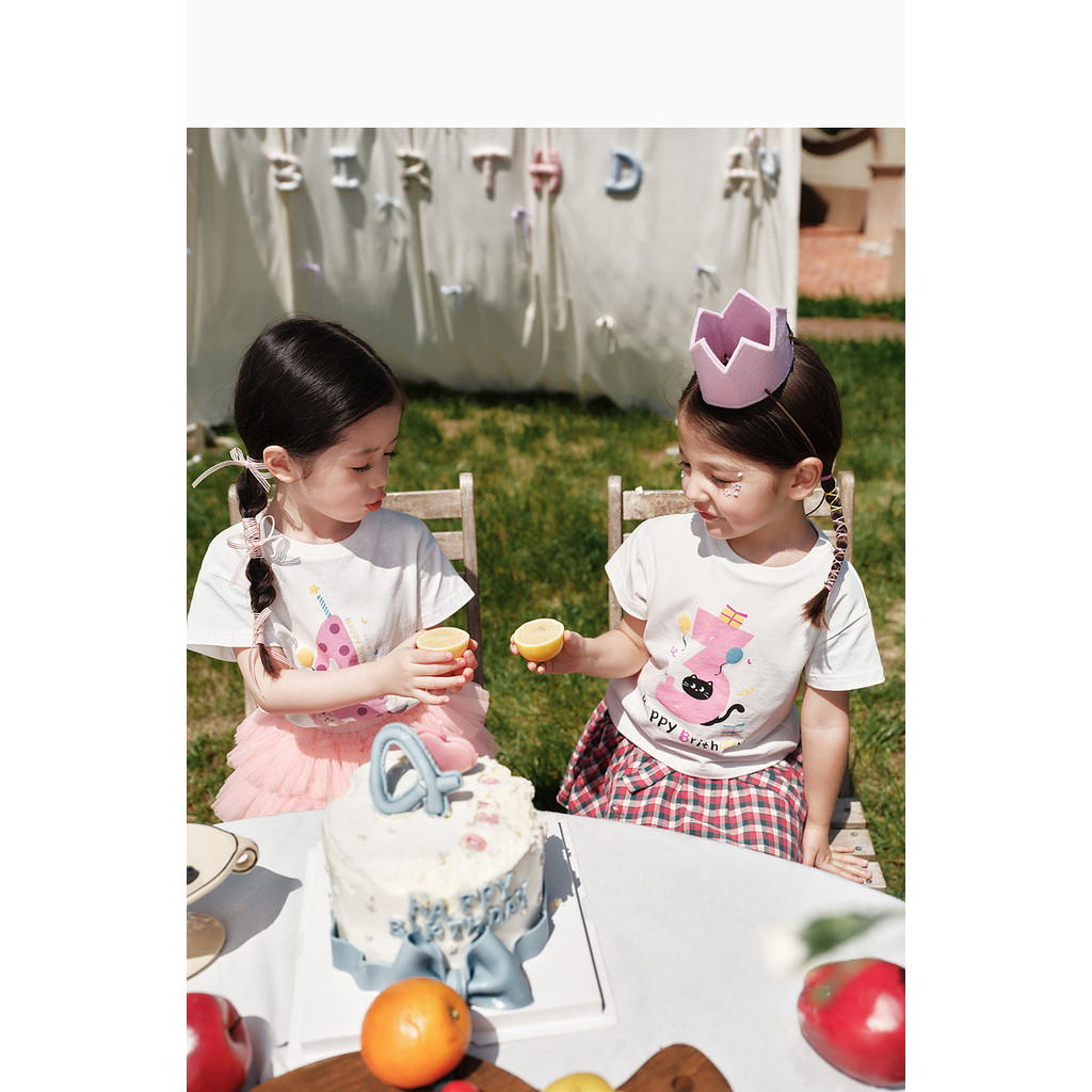 เสื้อยืดสำหรับวันเกิด ผ้าฝ้ายแขนสั้น ลายการ์ตูน เหมาะสำหรับเด็กและผู้ใหญ่ในหน้าร้อน - รูปที่ 3