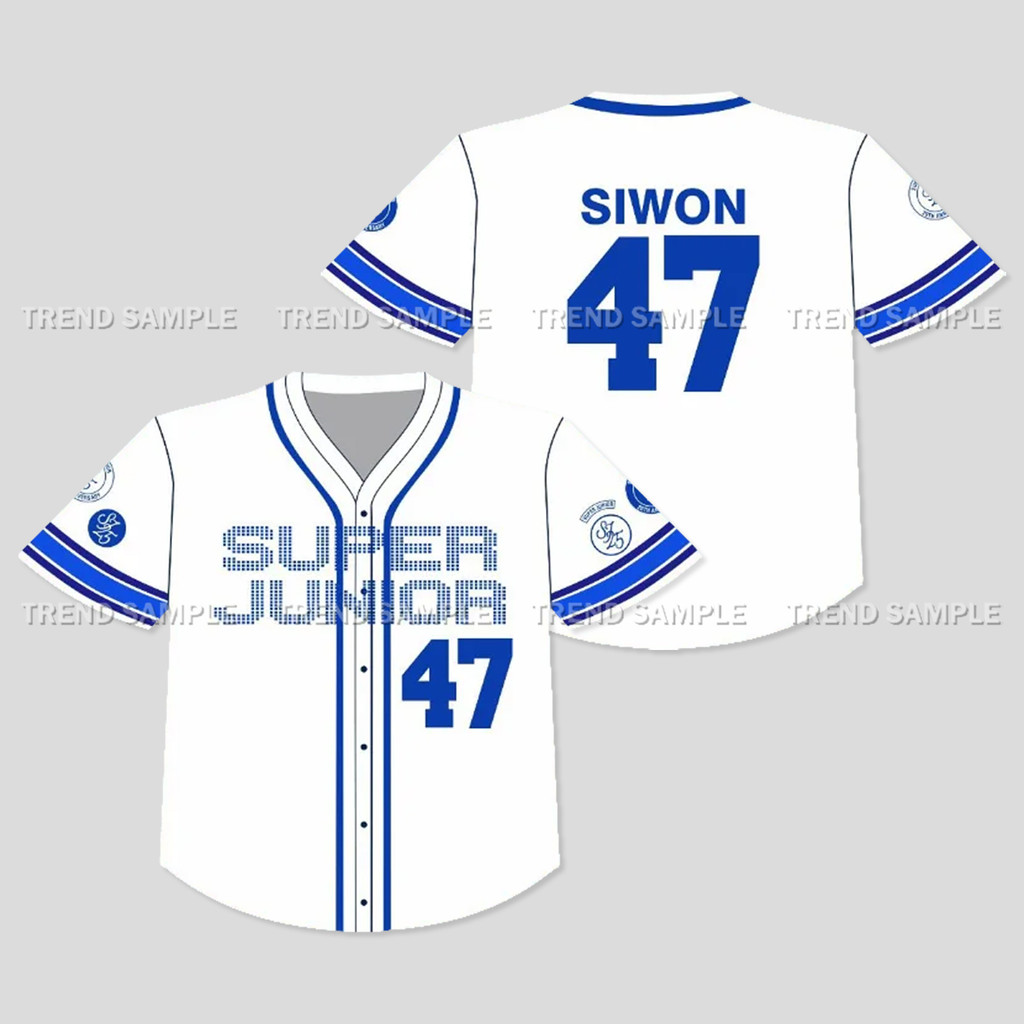 KPOP SUPER JUNIOR ครบรอบ 20 ปี TOUR <SUPER SHOW 10> Merch เบสบอล Jersey เสื้อยืด Unisex Plus ขนาดวินเทจแฟชั่นหลวมเสื้อพิมพ์ Tee - รูปที่ 4