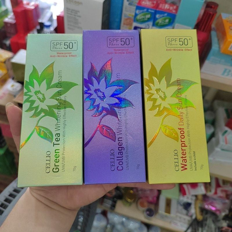 เวียดนาม Daigou เกาหลี Original CELLIO แยกครีมกันแดดปรับสีผิว Universal SPF50 สไตล์ใหม่ 70g/pc 12.26