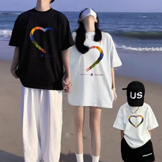 🔥วัสดุใหม่ COD🔥 ชุดครอบครัว 2025 ใหม่ เสื้อคู่แม่ลูก เสื้อยื…