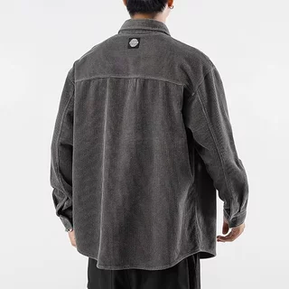 เสื้อฤดูใบไม้ร่วงชาย สไตล์ญี่ปุ่น วินเทจ แขนยาว ดีไซน์พิเศษ ขนาดไม้วัดเป็นเซนติเมตร ให้ความรู้สึกสบายและเท่ๆ สำหรับการแต