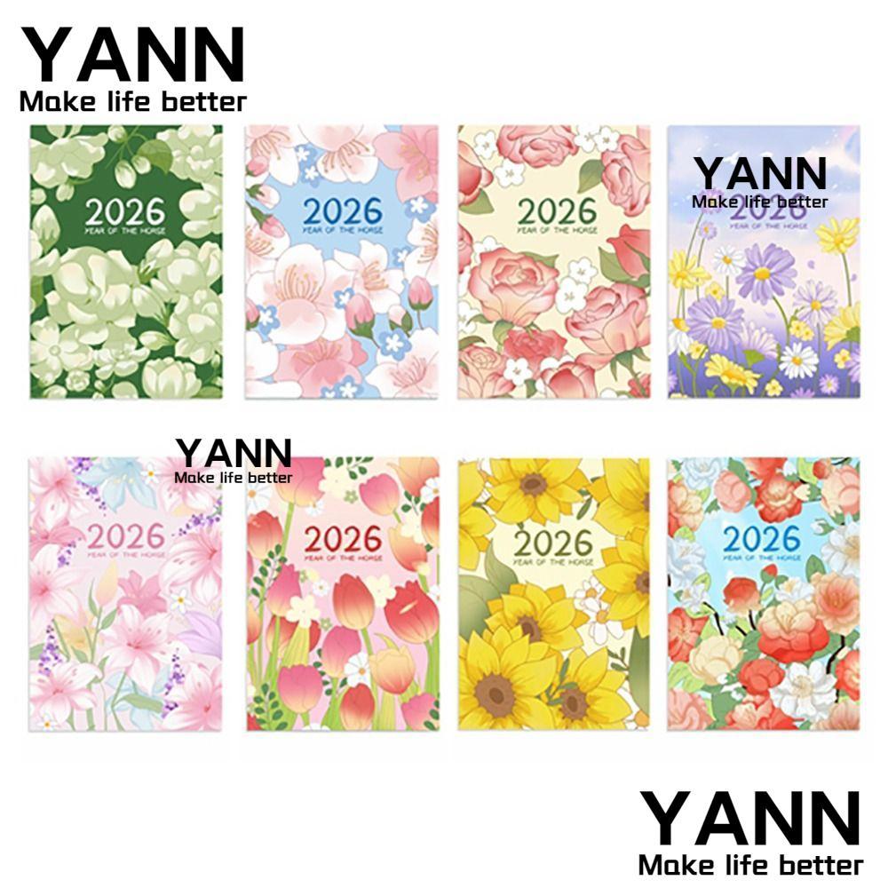 YANN Planner Notebook, A4 A5 Life Check-in 2026 Schedules Notebook, Practical Work Efficiency Learni