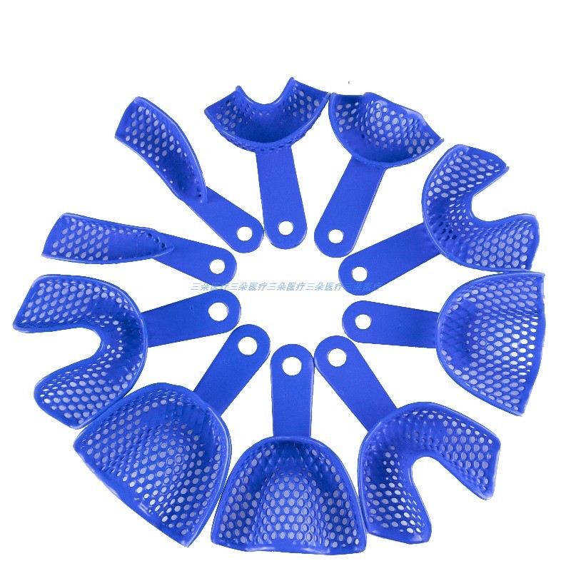 Dental Material Plastic Tray for Alginate Impression Disposable Mesh Type