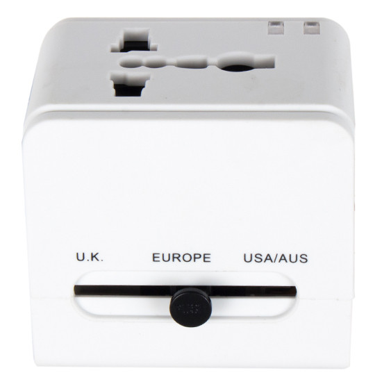 ปลั๊กแปลง 6A 250V USB 2.1A LUZINO รุ่น UTA-148 สีขาว
